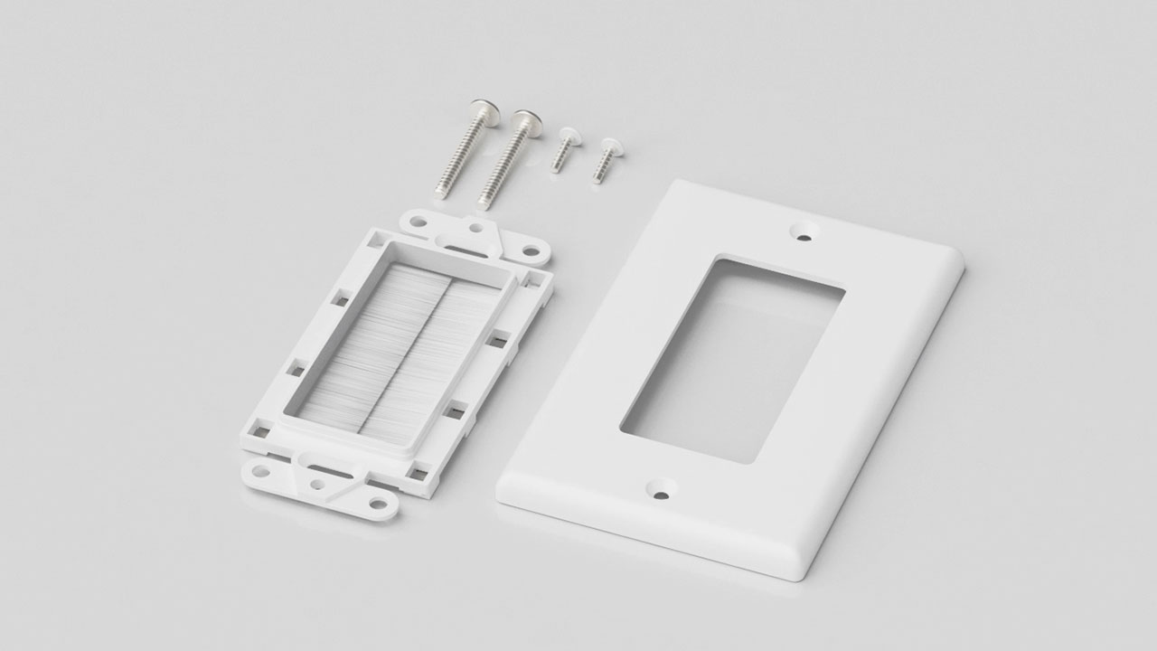 Amazon.com: Iwillink Brush Wall Plate (5 Pack), Cable Pass Through